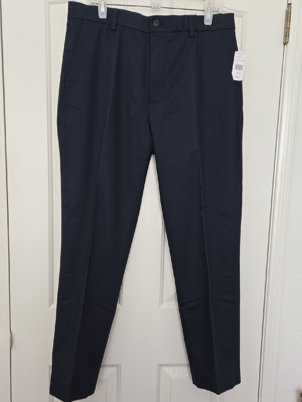 Brooks Brothers Clark Fit Chino Pants Navy 36x30 NWT Cotton Straight Leg